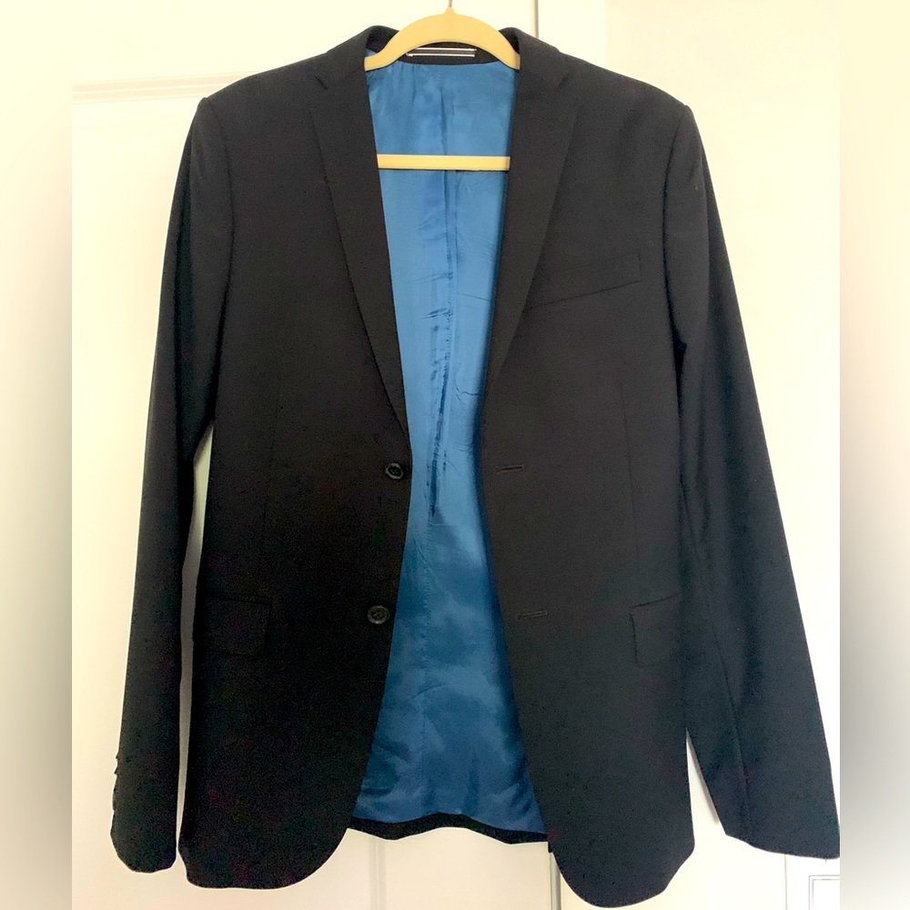 J. Lindeberg Mens Suit Black Slim Fit size 46